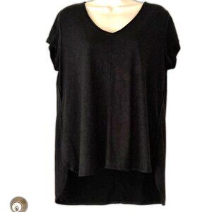 MOSSIMO Hi Low Short Sleeve Black T shirt Womens Size Large